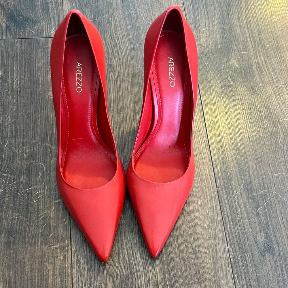 Arezzo Elegant Red Heels for Women